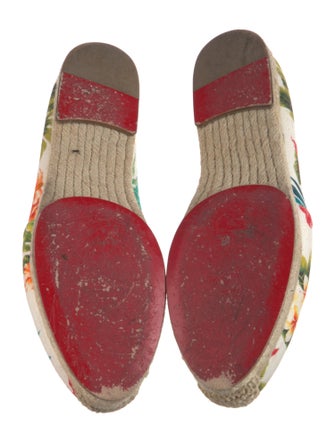 Christian Louboutin Canvas Floral Print Espadrilles