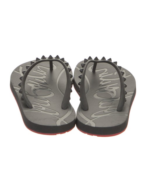 Christian Louboutin Rubber Studded Accents Flip Flops