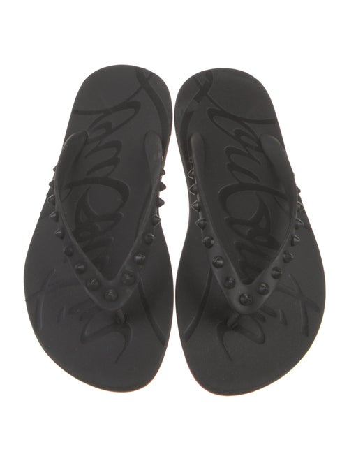 Christian Louboutin Rubber Studded Accents Flip Flops