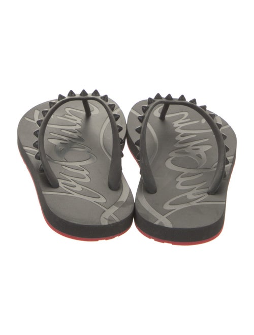Christian Louboutin Rubber Studded Accents Flip Flops