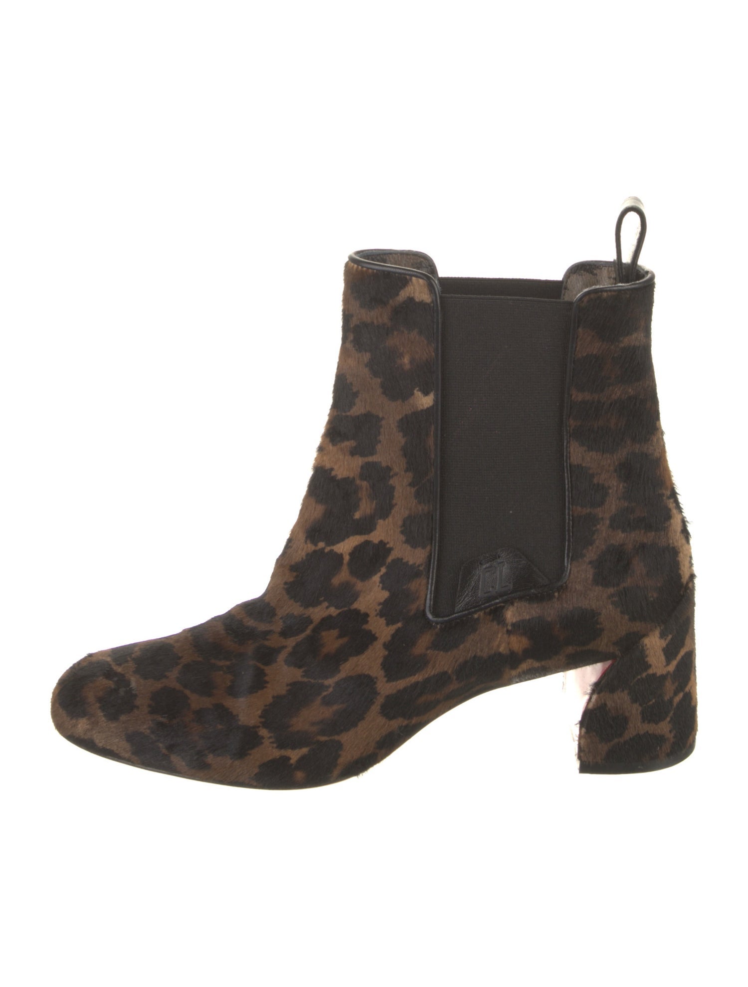 Christian Louboutin Ponyhair Animal Print Chelsea Boots