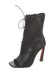 Christian Louboutin Leather Lace-Up Boots