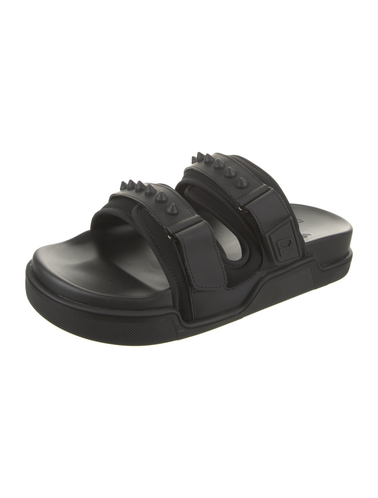 Christian Louboutin Spike Accents Neoprene Slides