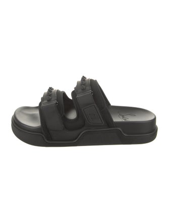 Christian Louboutin Spike Accents Neoprene Slides