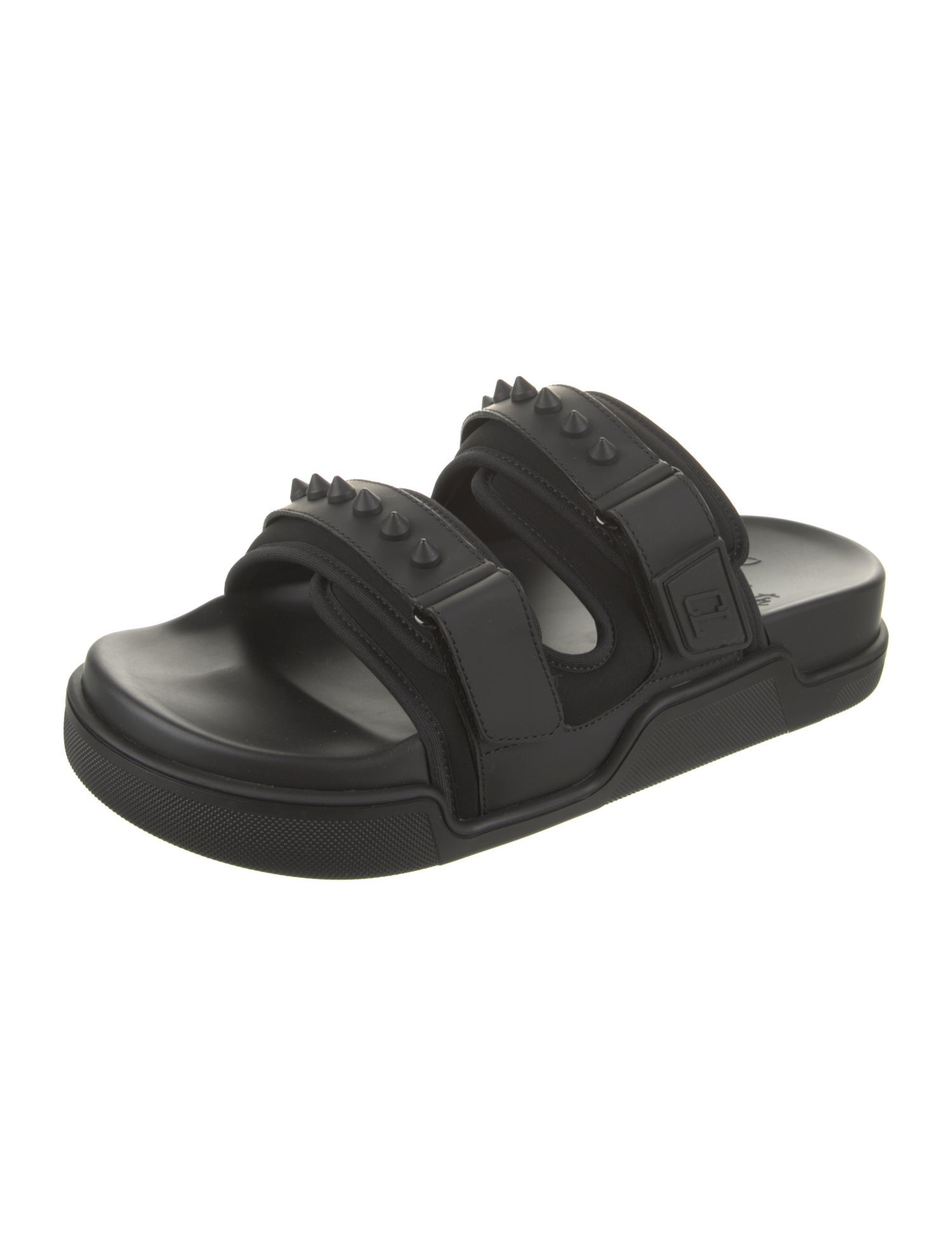 Christian Louboutin Spike Accents Neoprene Slides