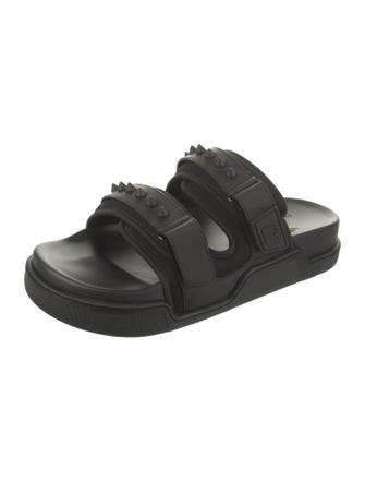 Christian Louboutin Spike Accents Neoprene Slides