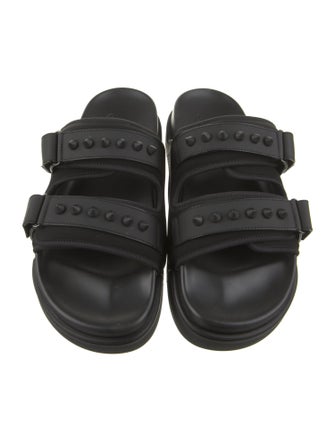 Christian Louboutin Spike Accents Neoprene Slides