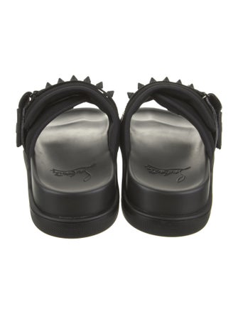 Christian Louboutin Spike Accents Neoprene Slides