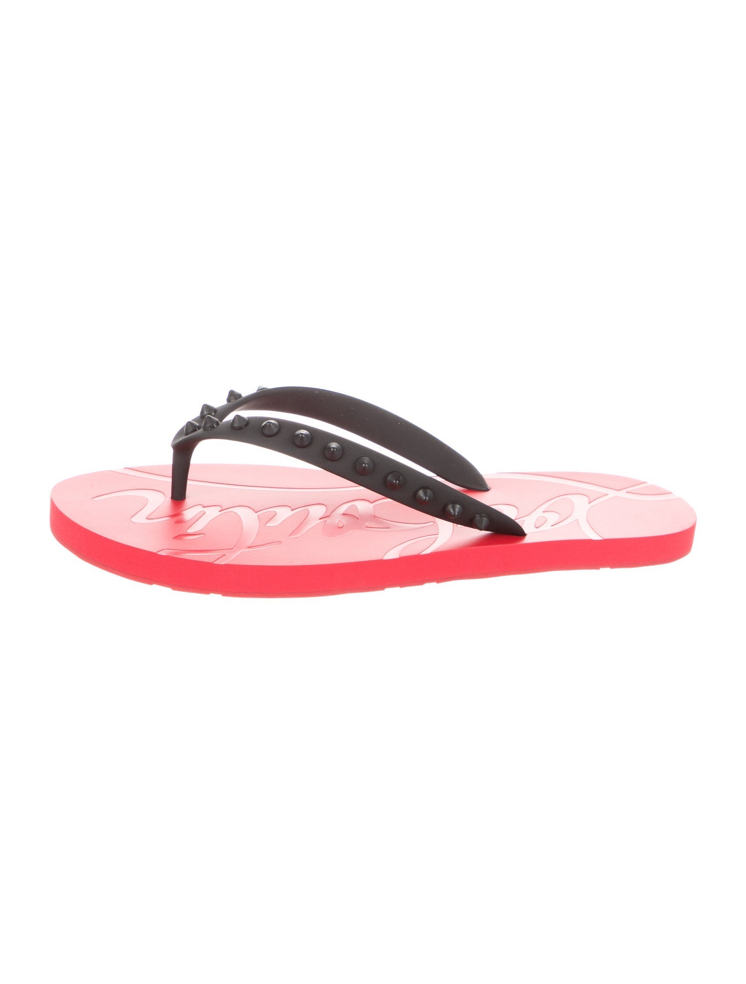 Christian Louboutin Rubber Printed Flip Flops w/ Tags