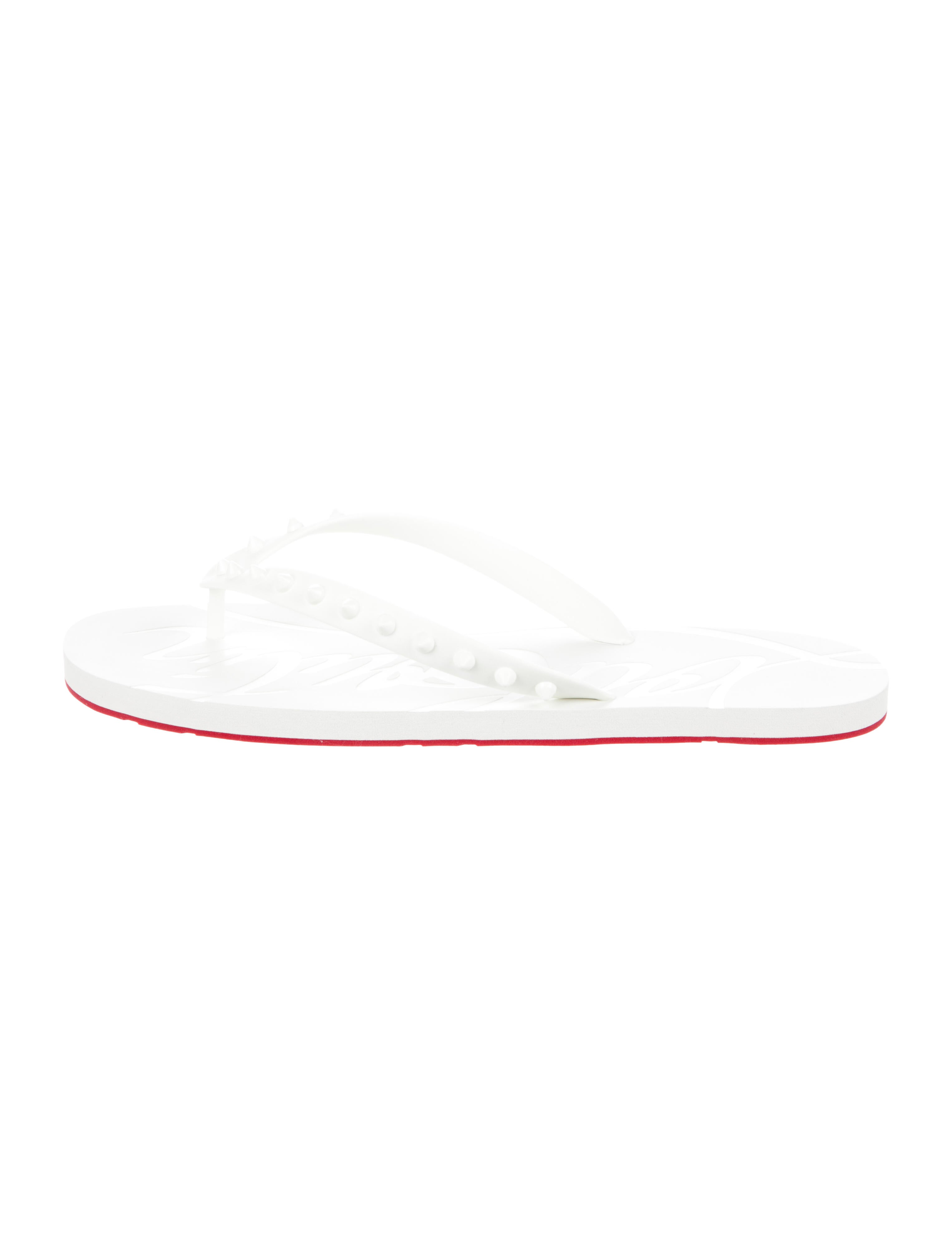 Christian Louboutin Rubber Studded Accents Flip Flops w/ Tags