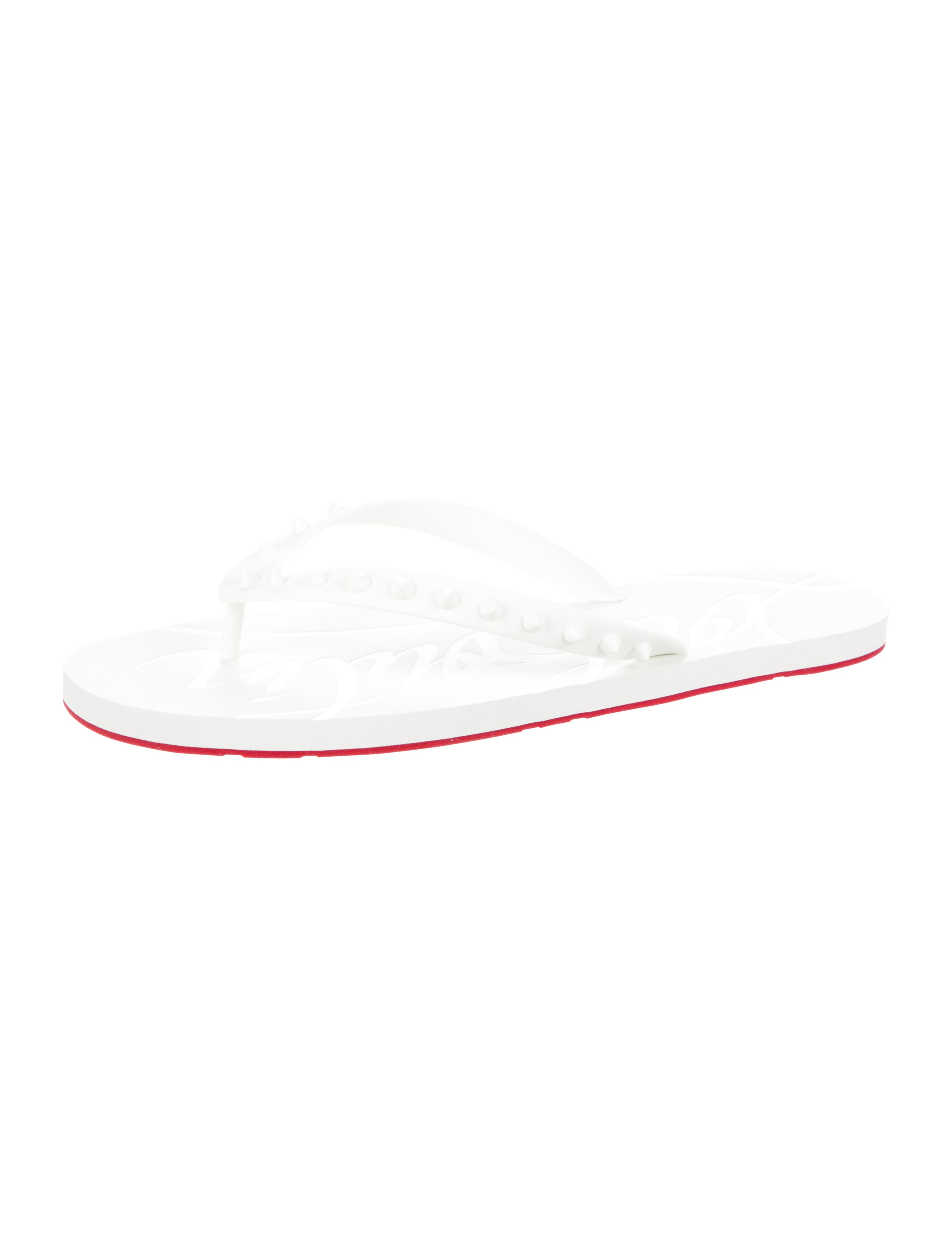 Christian Louboutin Rubber Studded Accents Flip Flops w/ Tags