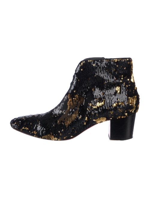 Christian Louboutin Sequins Lace-Up Boots