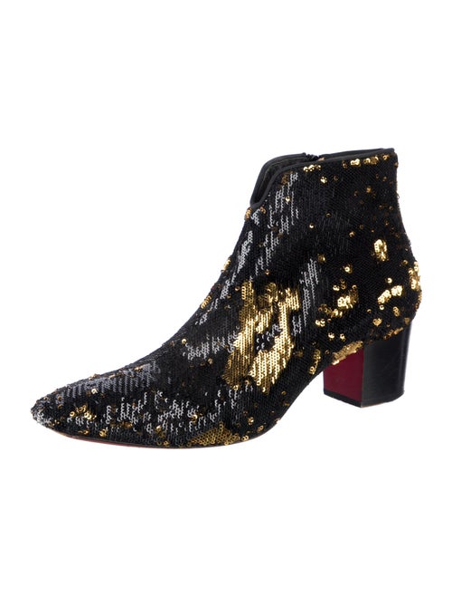 Christian Louboutin Sequins Lace-Up Boots