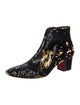 Christian Louboutin Sequins Lace-Up Boots