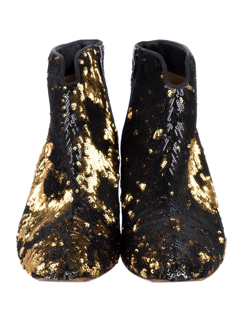 Christian Louboutin Sequins Lace-Up Boots