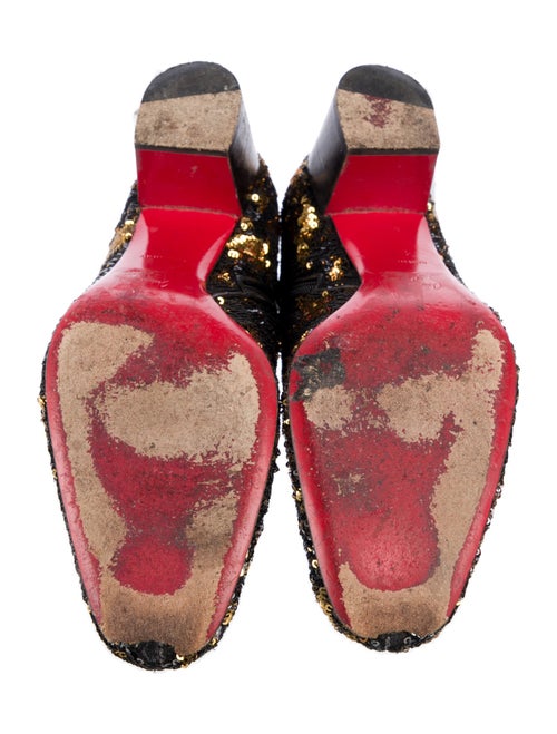 Christian Louboutin Sequins Lace-Up Boots