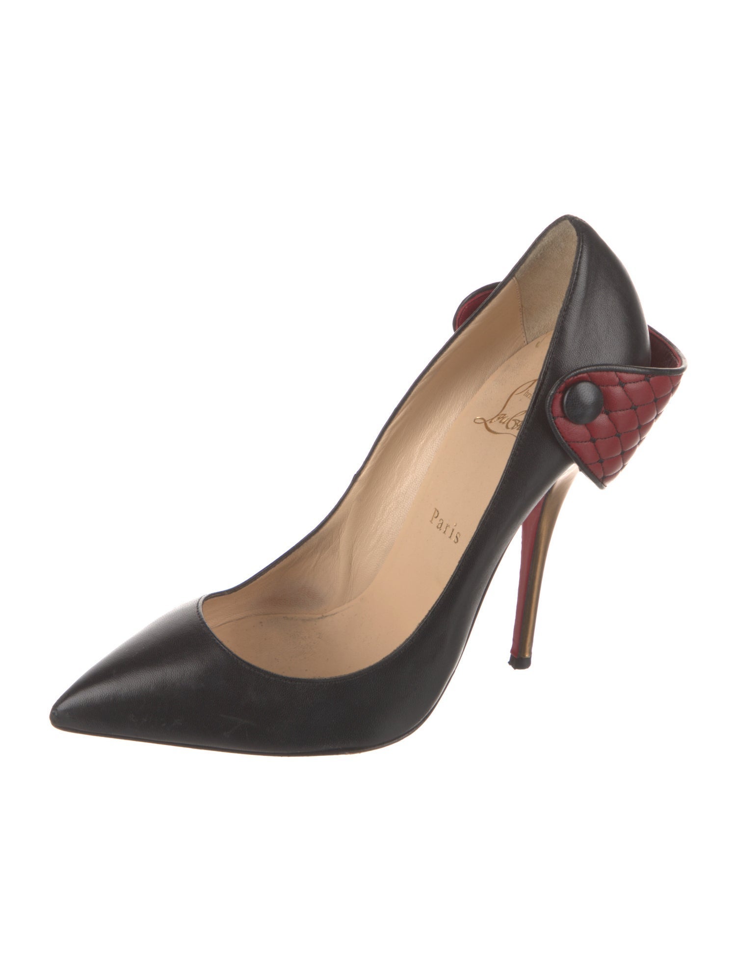 Christian Louboutin Leather Floral Print Pumps