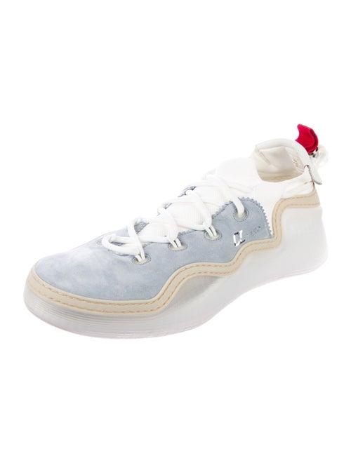 Christian Louboutin Suede Leather Trim Embellishment Sneakers