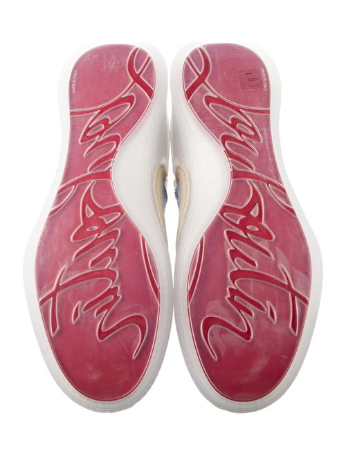 Christian Louboutin Suede Leather Trim Embellishment Sneakers