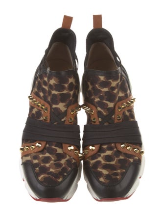 Christian Louboutin Spike Accents Satin Chunky Sneakers