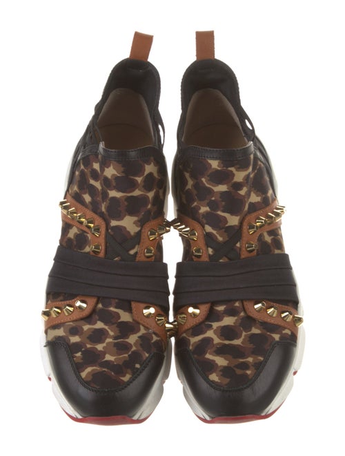 Christian Louboutin Spike Accents Satin Chunky Sneakers