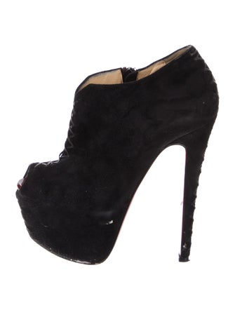 Christian Louboutin Recouzetta Suede Lace-Up Boots