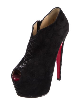 Christian Louboutin Recouzetta Suede Lace-Up Boots