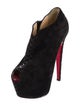 Christian Louboutin Recouzetta Suede Lace-Up Boots