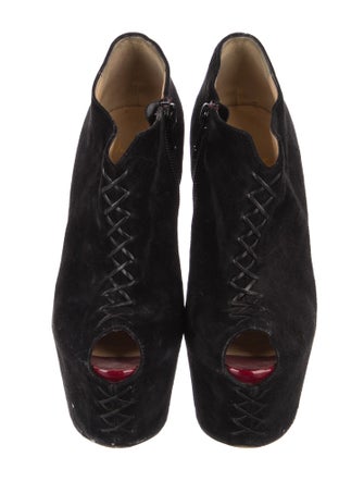 Christian Louboutin Recouzetta Suede Lace-Up Boots