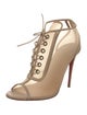 Christian Louboutin Mesh Mesh Accents T-Strap Pumps