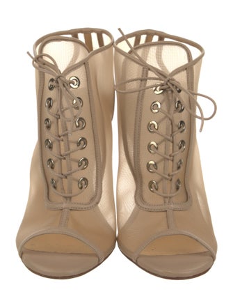 Christian Louboutin Mesh Mesh Accents T-Strap Pumps