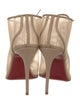 Christian Louboutin Mesh Mesh Accents T-Strap Pumps