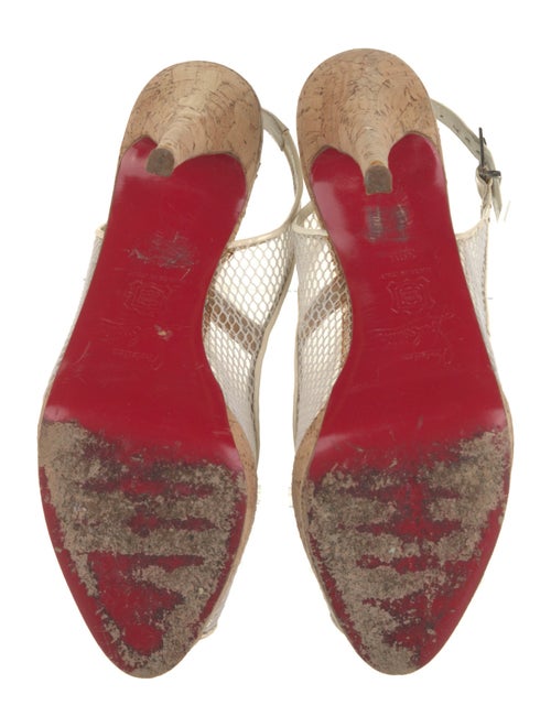 Christian Louboutin Mesh Mesh Accents Slingback Sandals
