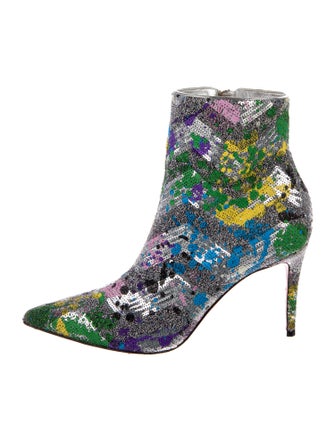 Christian Louboutin Sequins Printed Boots
