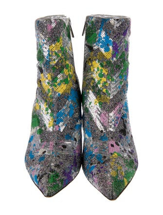 Christian Louboutin Sequins Printed Boots