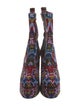 Christian Louboutin Printed Leather Trim Embellishment Boots