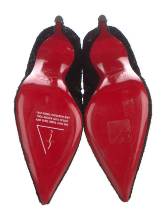 Christian Louboutin Leather Trim Embellishment Boots