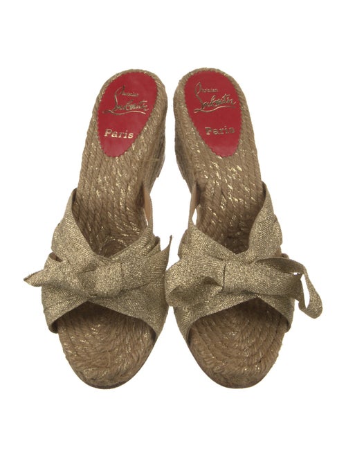 Christian Louboutin Canvas Bow Accents Espadrilles