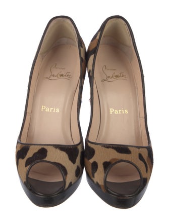 Christian Louboutin Yoyo Zeppa Ponyhair Pumps