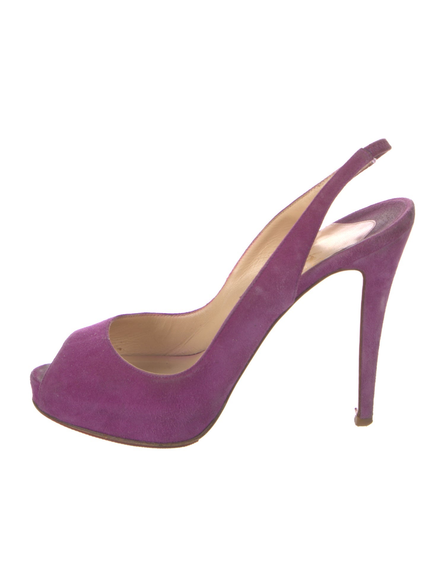Christian Louboutin Suede Slingback Pumps