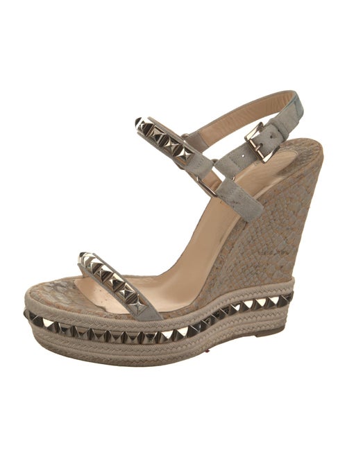 Christian Louboutin Rockstud Spike Suede Espadrilles