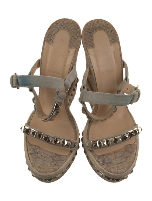 Christian Louboutin Rockstud Spike Suede Espadrilles