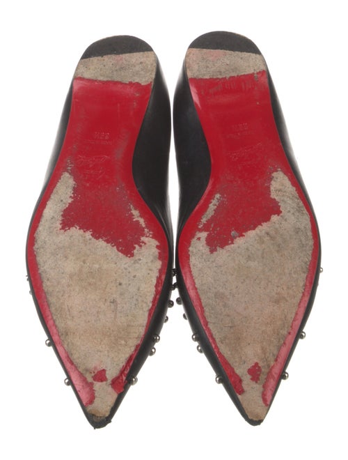 Christian Louboutin Leather Studded Accents Ballet Flats