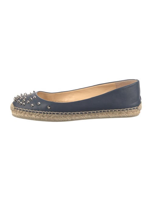 Christian Louboutin Leather Studded Accents Espadrilles