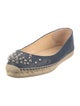 Christian Louboutin Leather Studded Accents Espadrilles