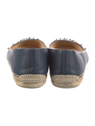 Christian Louboutin Leather Studded Accents Espadrilles