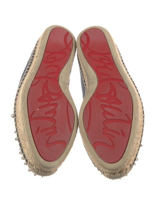 Christian Louboutin Leather Studded Accents Espadrilles