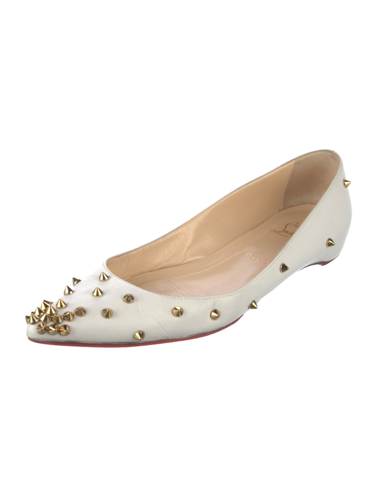 Christian Louboutin Degraspike Spike Accents Flats