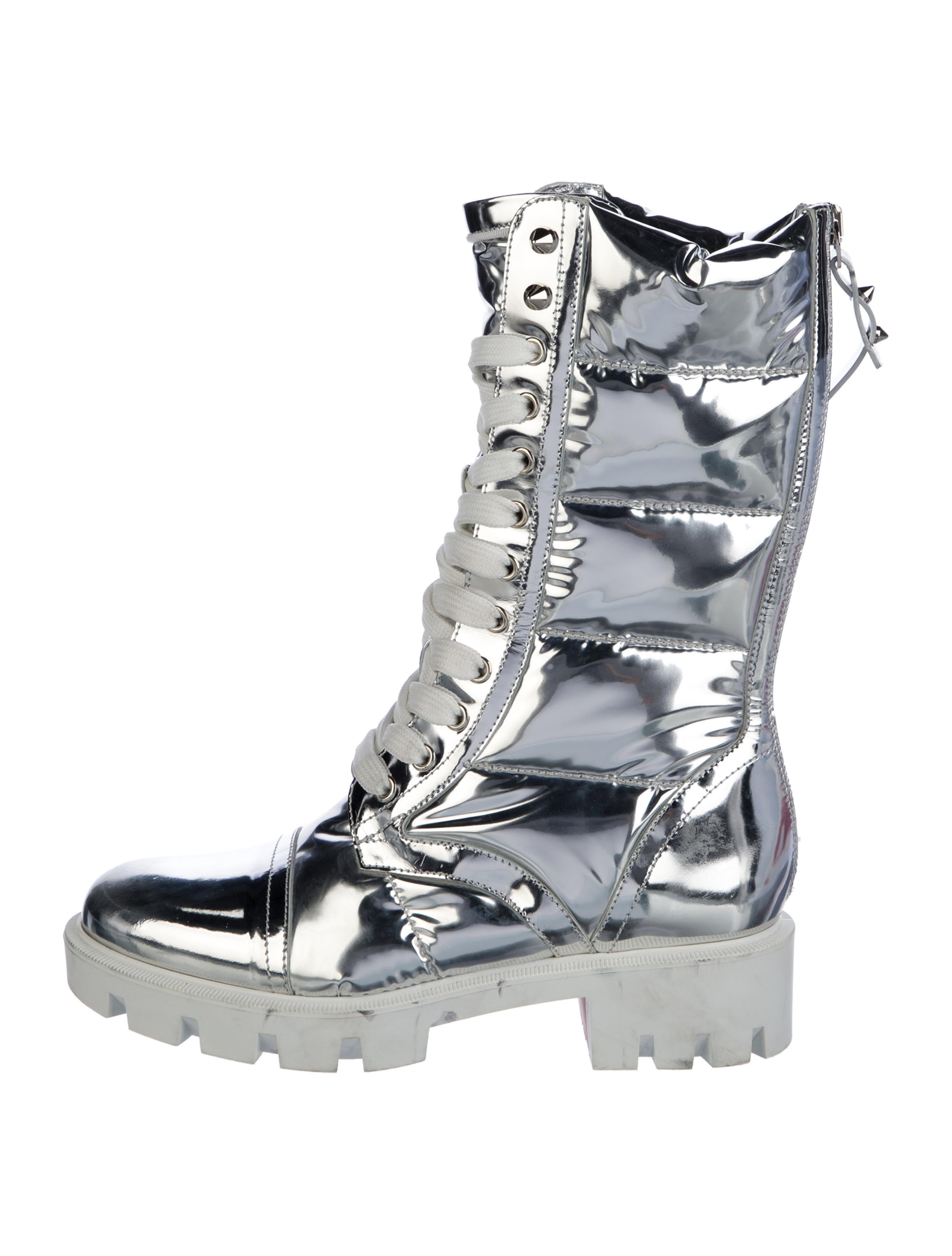 Christian Louboutin PVC Lace-Up Boots
