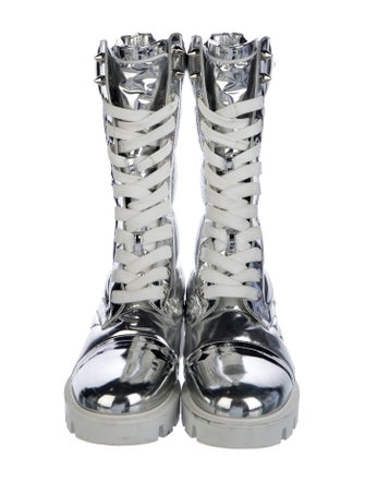 Christian Louboutin PVC Lace-Up Boots